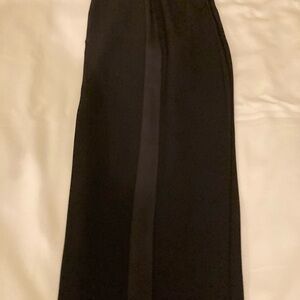 Alberta Ferretti Elegant Black Tuxedo Maxi Pants